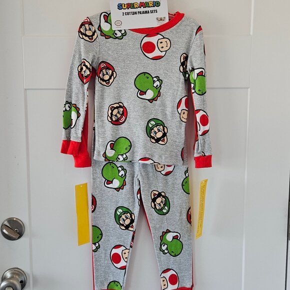 Set of Boys size 4 Pajama Sets/ 2 pairs Super Mario NWT - Picture 2 of 11